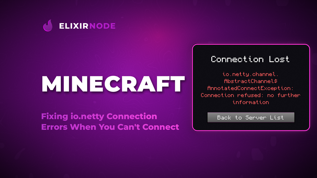 How to Fix io.netty Connection Errors in Minecraft (Can't Connect)