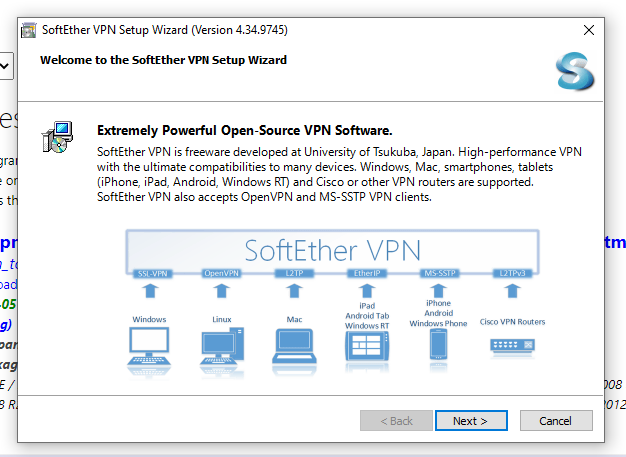 instaling SoftEther VPN Gate Client (31.07.2023)