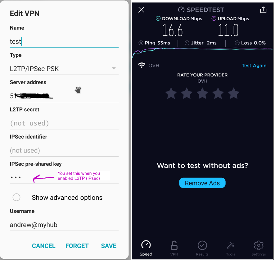 how to install openvpn access server on android