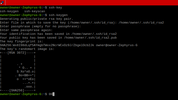 generating ssh key