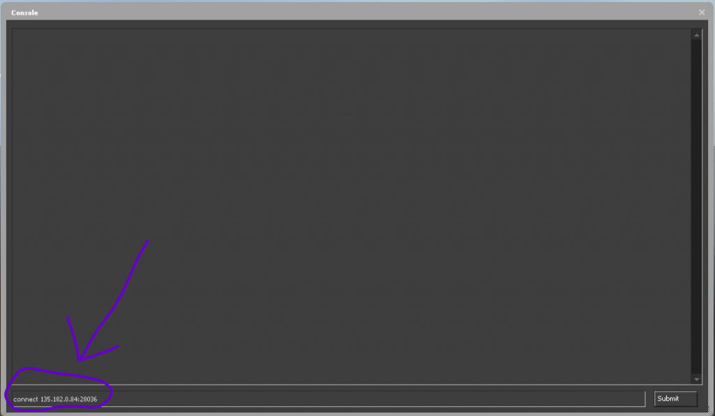 csgo console connect to csgo hosting server ip