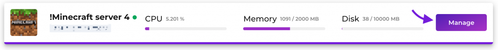 game panel manage