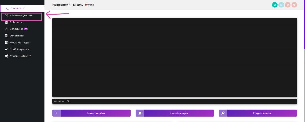 Elixirnode game panel console