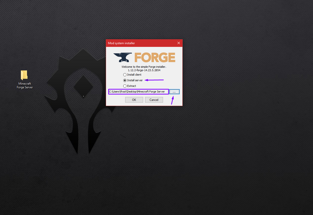 install spongeforge on forge server 1.12.2